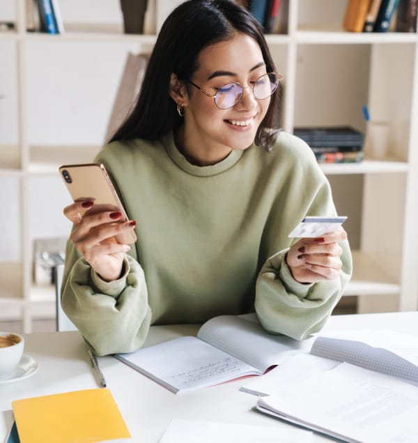 credit card woman using a credit card